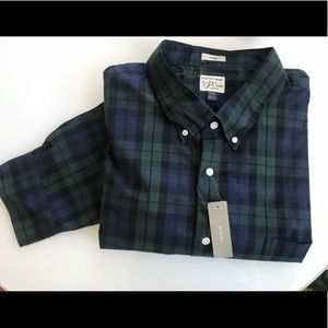 Slim stretch shirt in Black Watch tartan